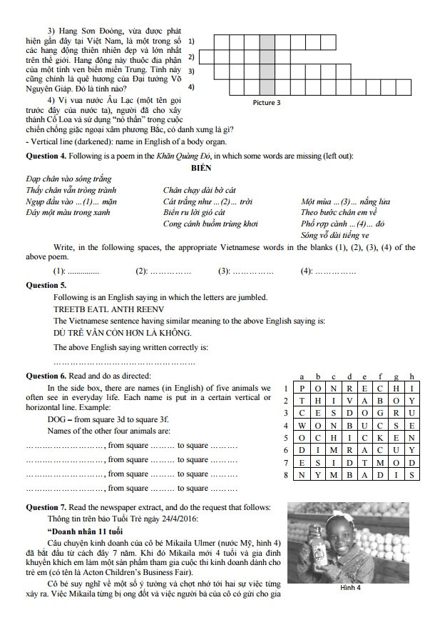 Hoang Sa Truong Sa vao de lop 6 anh 6