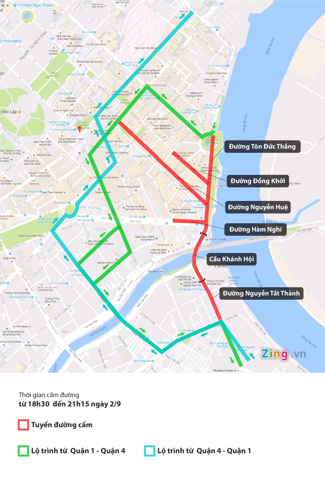 TP HCM cấm xe dịp lễ 2/9 ảnh 2 TP HCM cam xe dip le 2/9 anh 2
