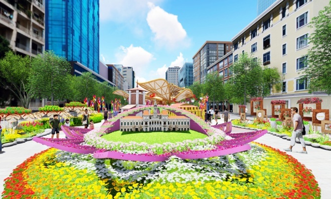 Bật mí đường hoa xuân Nguyễn Huệ 2017 ảnh 3 Bat mi duong hoa xuan Nguyen Hue 2017 anh 3