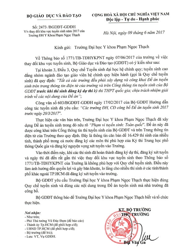 tuyển sinh ĐH Y Phạm Ngọc Thạch  ảnh 1 tuyen sinh DH Y Pham Ngoc Thach anh 1