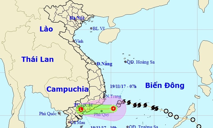 áp thấp nhiệt di chuyển về phía Nam ảnh 2 ap thap nhiet di chuyen ve phia Nam anh 2