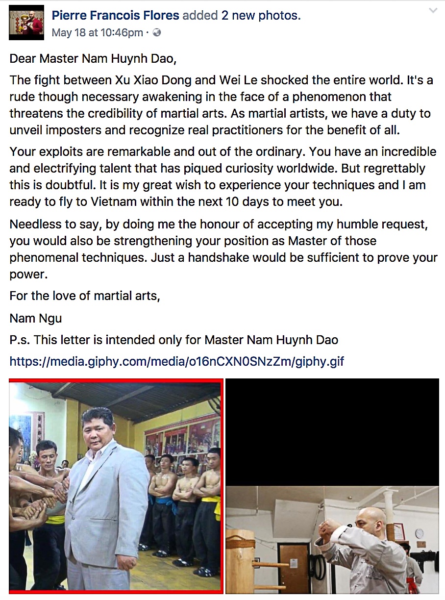 Võ sư thách đấu Nam Huỳnh Đạo ảnh 2 Vo su thach dau Nam Huynh Dao anh 2