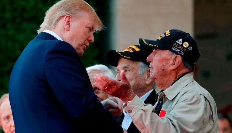 Bai phat bieu xuc dong cua TT Trump o le ky niem tran Normandy lich su hinh anh