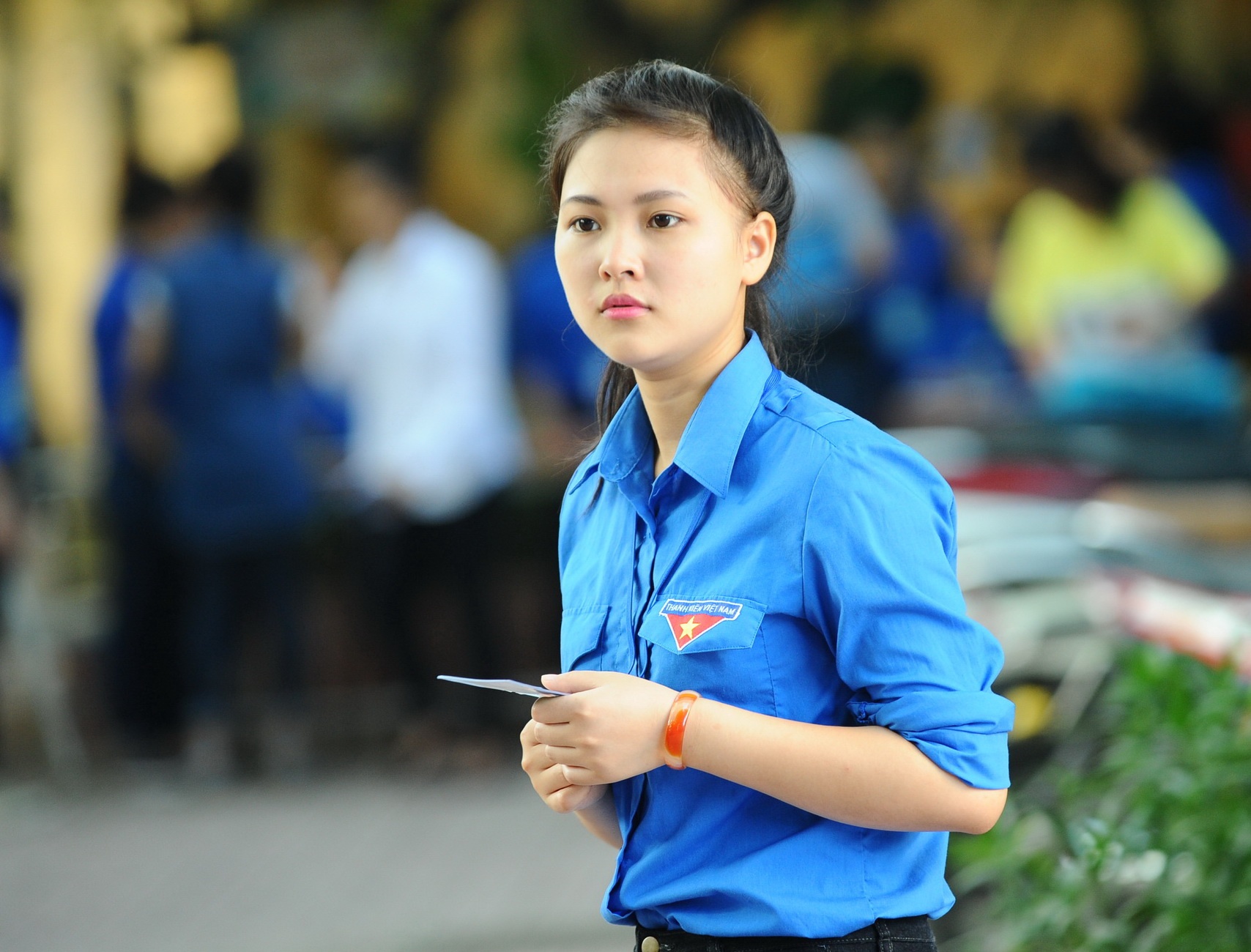 Dan nu sinh tinh nguyen cua HV Hanh chinh hinh anh