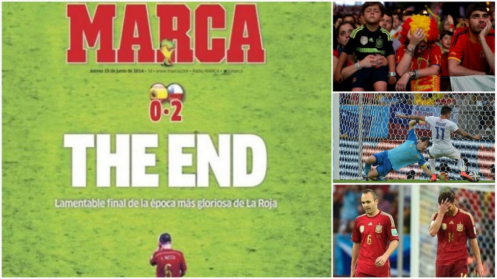 Questions. Is tiki-taka dead? Spain's first-round exit leaves fans in Madrid devastated as the defending world and European champions are well beaten by Netherlands and Chile