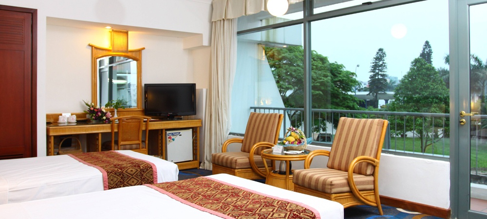 Phòng tại khách sạn 4 sao mà U19 Việt Nam chuyển tới trong chiều nay (4/9).