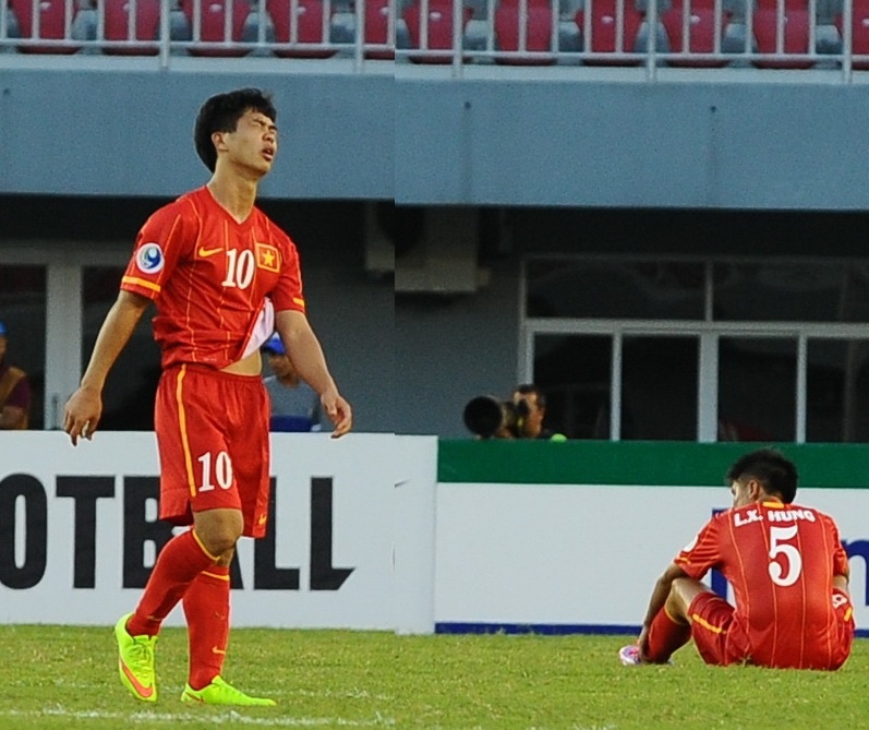 Cong Phuong va dong doi buon ba sau tran thua U19 Nhat Ban hinh anh