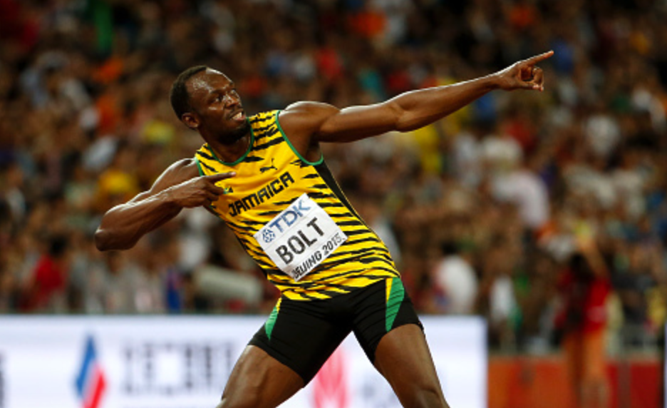 Tia chop Usain Bolt vo dich 100 m o giai the gioi hinh anh