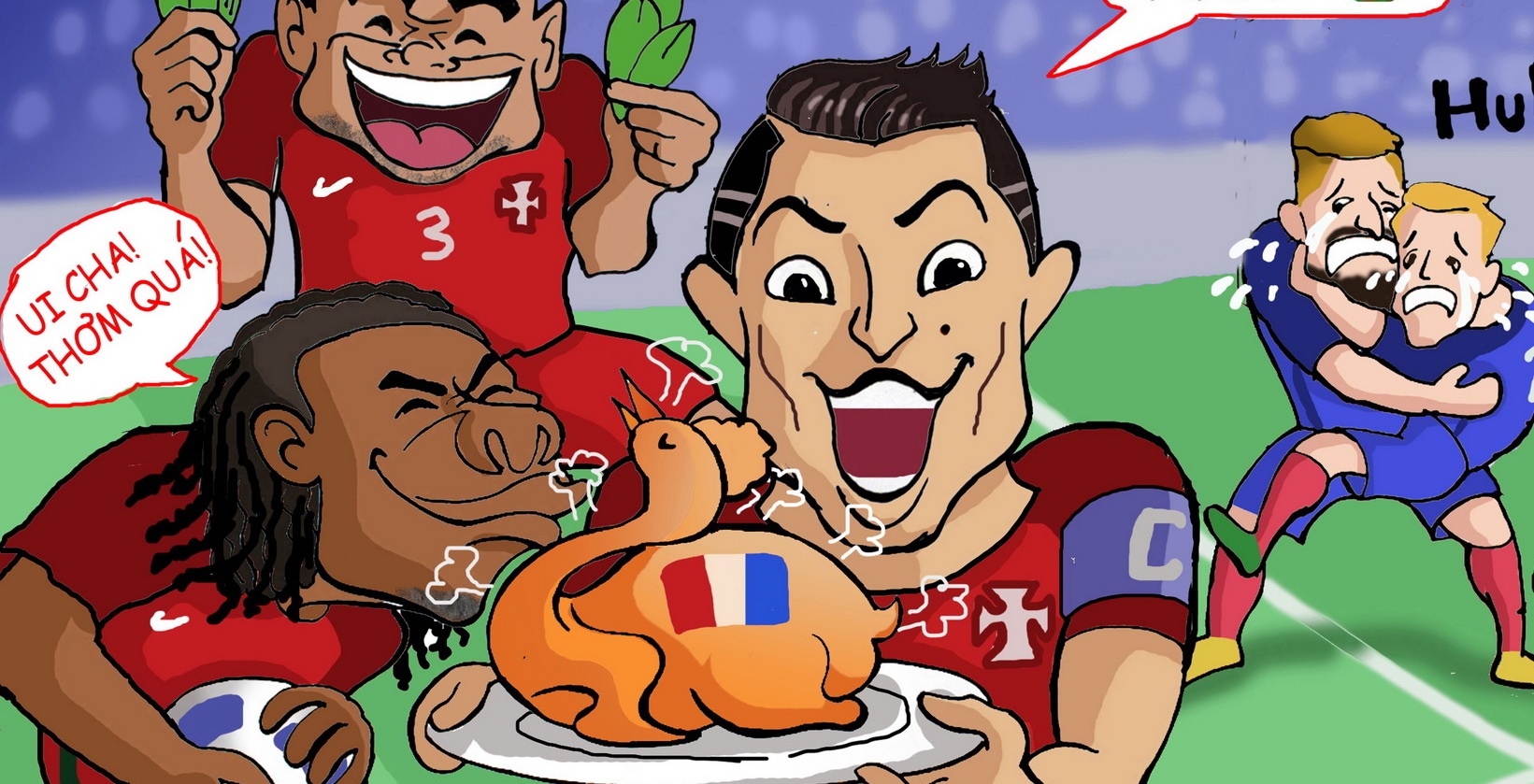 Hi hoa hanh trinh vo dich Euro 2016 cua Ronaldo va dong doi hinh anh