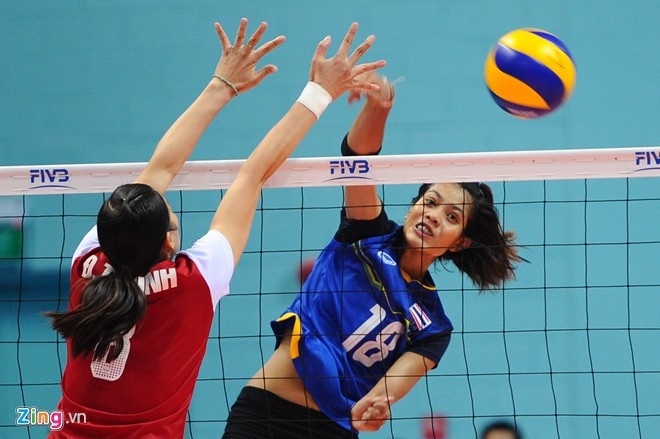 Bong chuyen Viet Nam thua Thai Lan anh 1