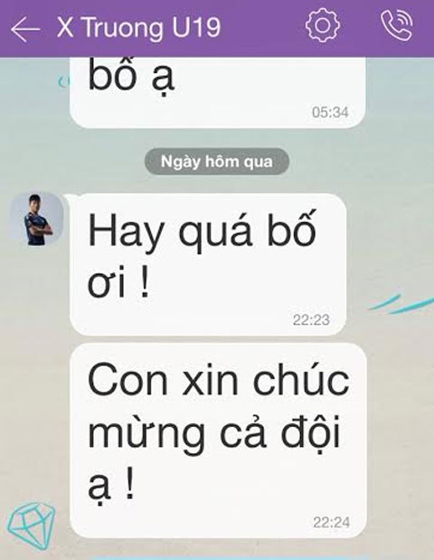 Dong Trieu chuc mung U19 Viet Nam anh 1