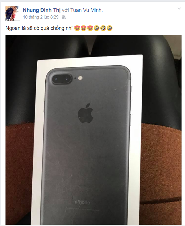 Cau thu tang vo iPhone 7 ngay Valentine anh 1