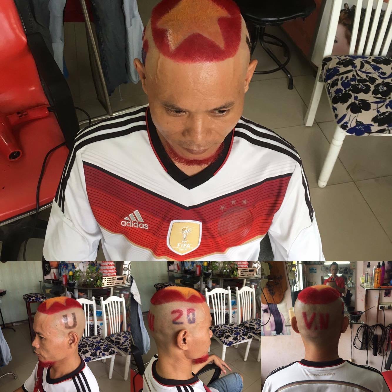 Fan cuồng nhuộm tóc cổ vũ U20 Việt Nam ảnh 1 Fan cuong nhuom toc co vu U20 Viet Nam anh 1