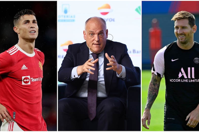 Tebas: Ronaldo va Messi ra di, Liga van o dang cap cao nhat day thoi hinh anh