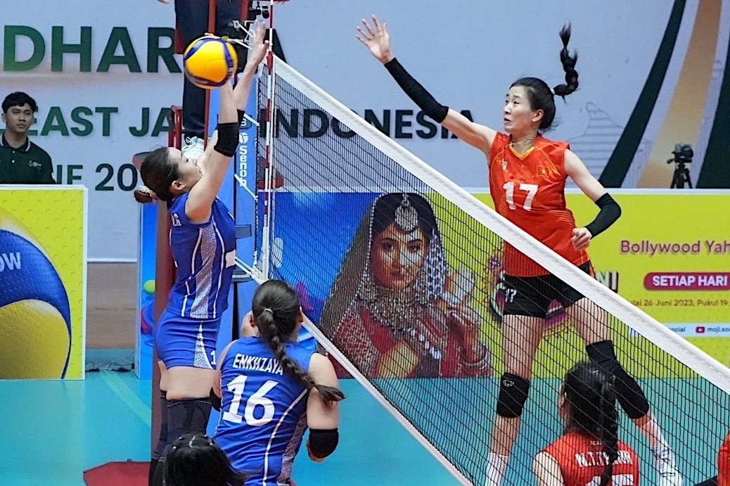 Tuyen bong chuyen nu Viet Nam thang Mong Co hinh anh