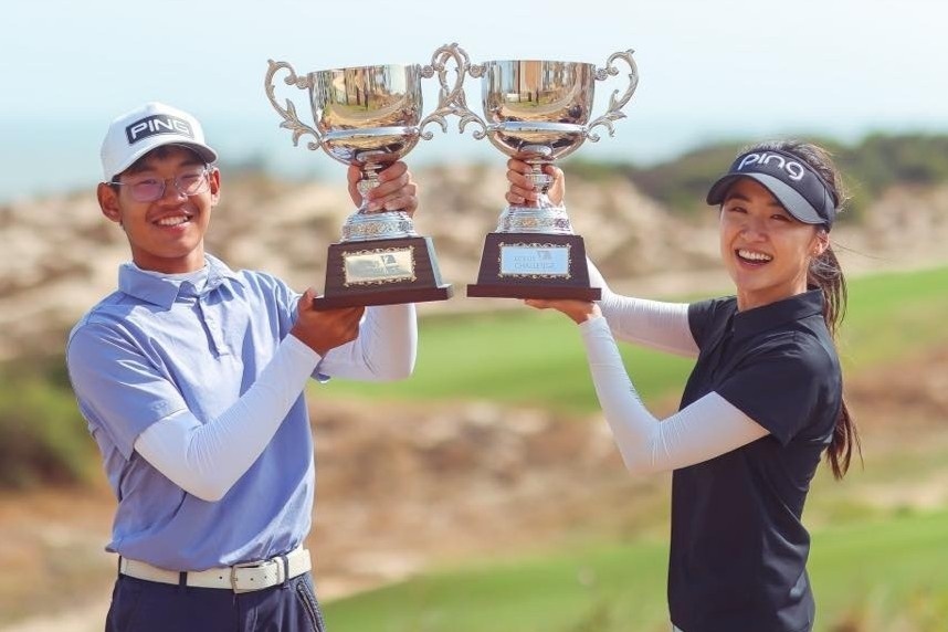 Tien thuong ky luc o giai golf vo dich quoc gia hinh anh