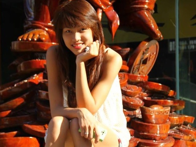 Nghich canh cua kieu nu bong chuyen Dao Thi Nhung hinh anh