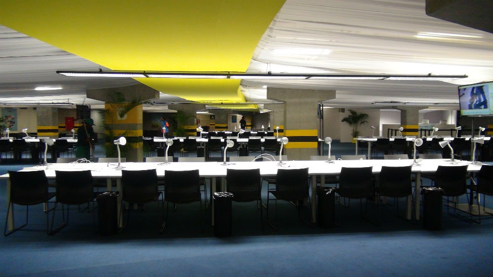 Khu vực tác nghiệp của báo chí đã sẵn sàng.