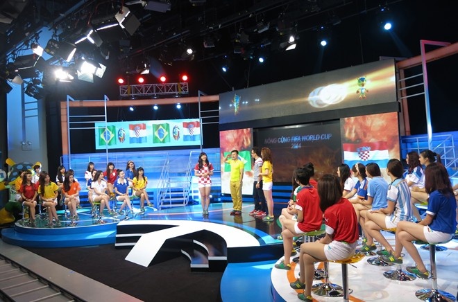 Trường quay hiện đại rộng 360 m2 được dùng cho chiến dịch World Cup 2014.