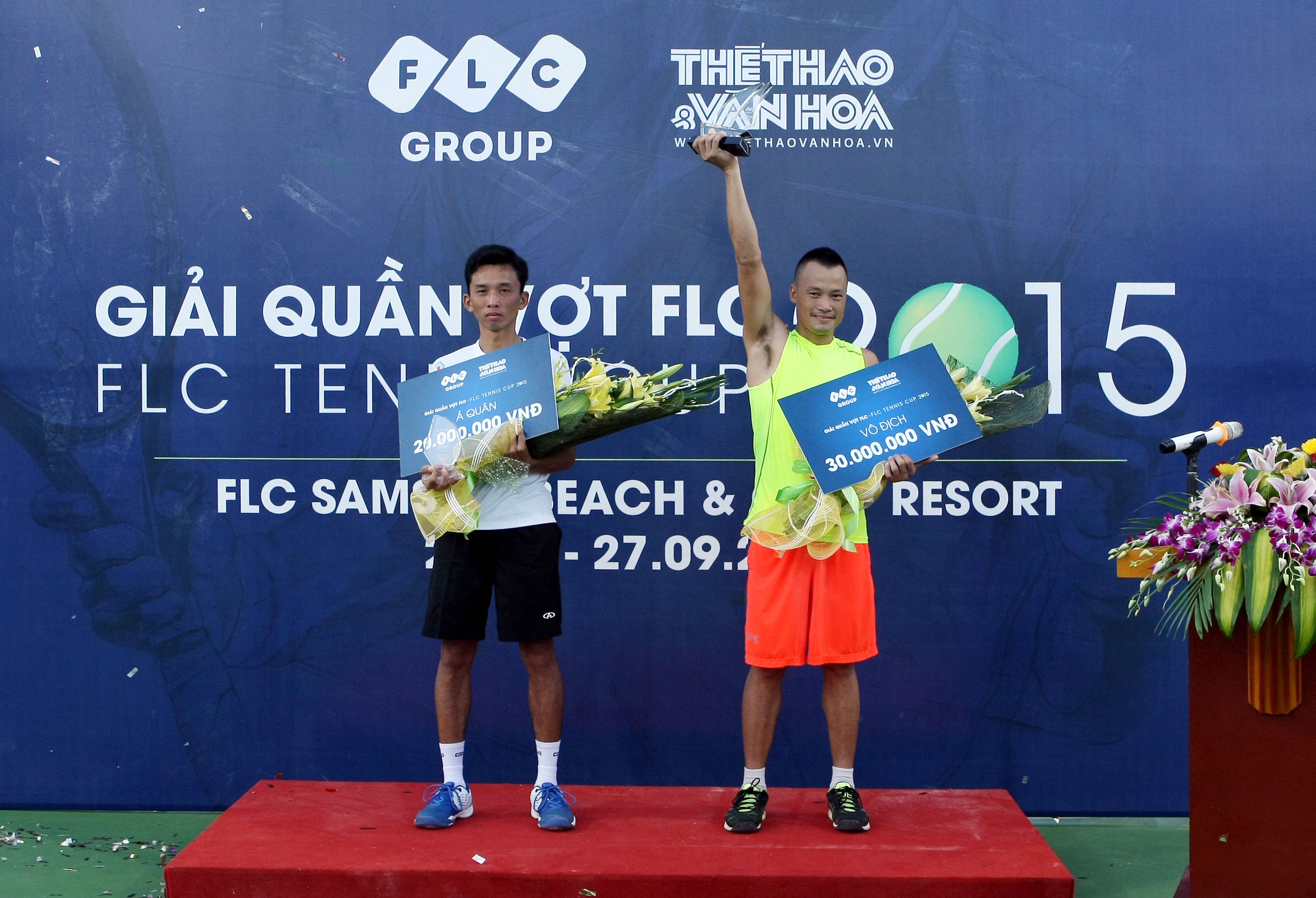 Hoang Thanh Trung vo dich giai tennis o Thanh Hoa hinh anh