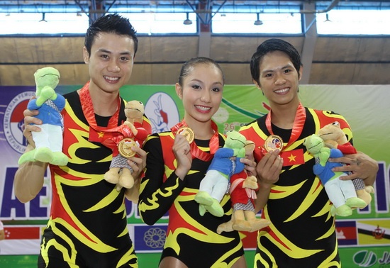 9 quoc gia du giai vo dich Aerobic chau A tai TP HCM hinh anh