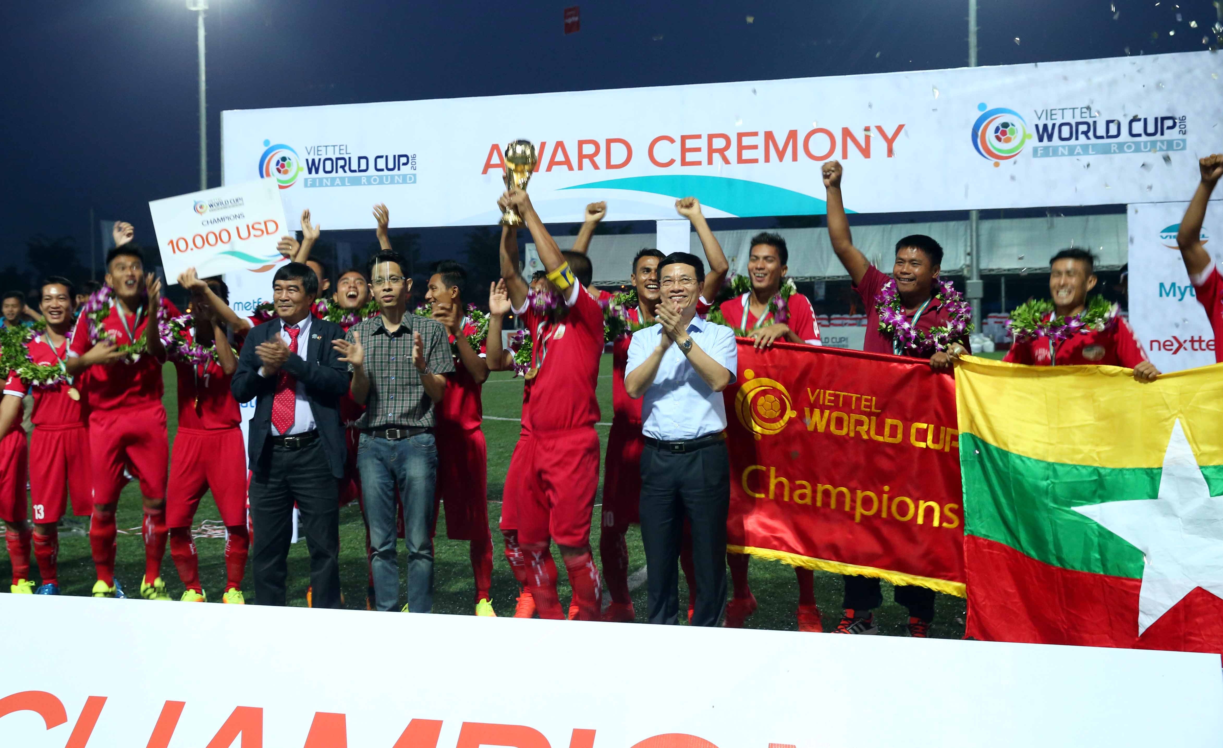 Myanmar vo dich giai bong da Viettel World Cup anh 8