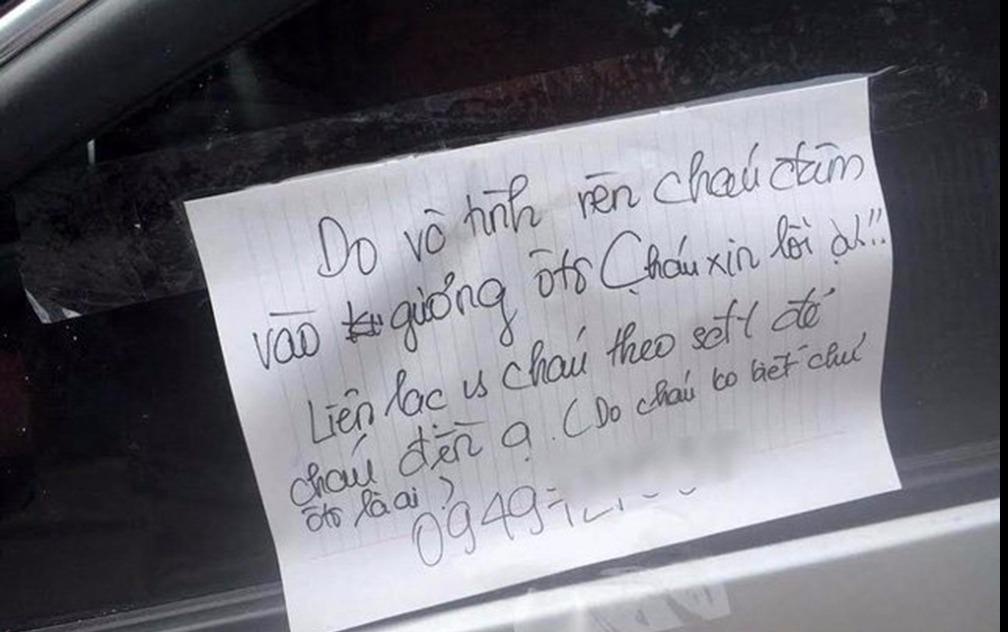 Lam vo guong xe va bai hoc ve xin loi hinh anh