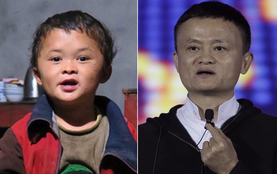 Cau be giong het Jack Ma gap rac roi vi bat ngo noi tieng hinh anh
