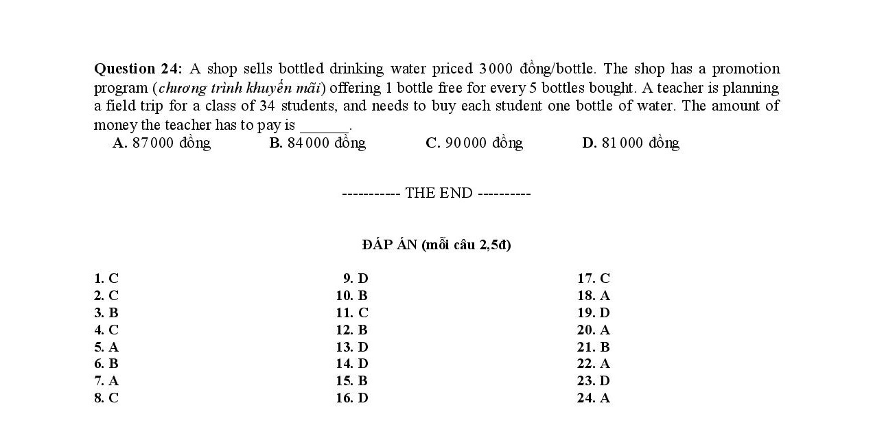 de va dap an bai khao sat Tieng Anh anh 8