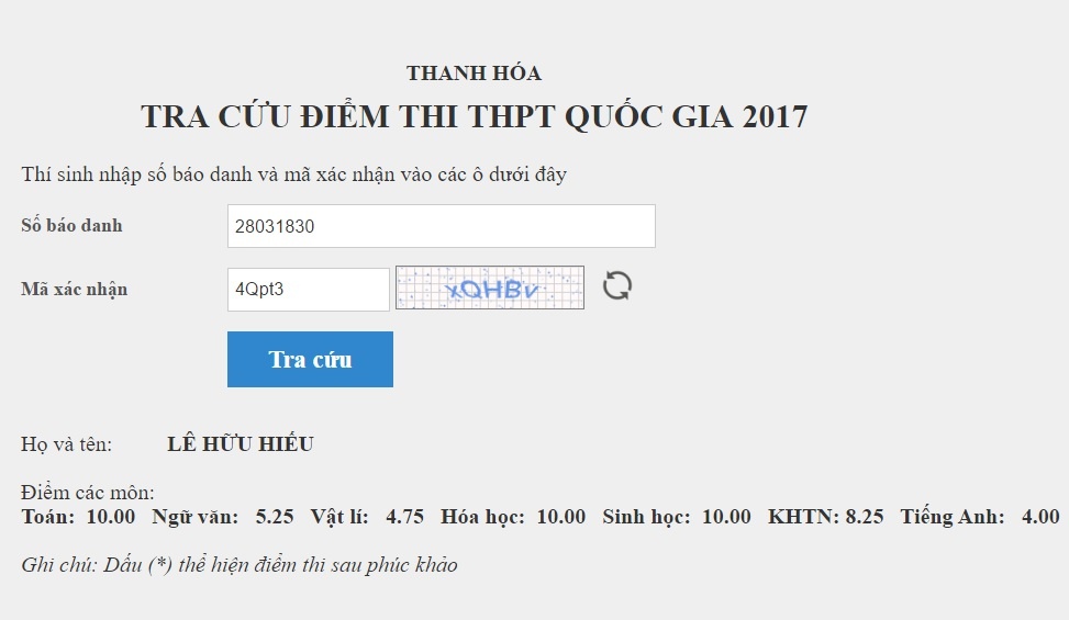 Tra cuu diem thi thpt quoc gia 2017 anh 1