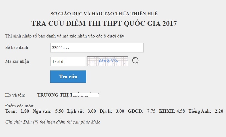 tra cứu điểm thi thpt quốc gia 2017 ảnh 1 tra cuu diem thi thpt quoc gia 2017 anh 1