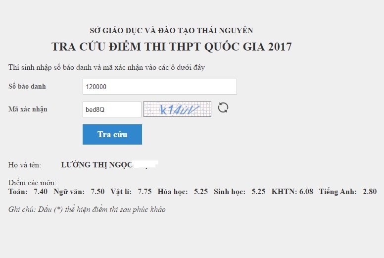 Tra cứu điểm thi THPT quốc gia 2017 ảnh 1 Tra cuu diem thi THPT quoc gia 2017 anh 1