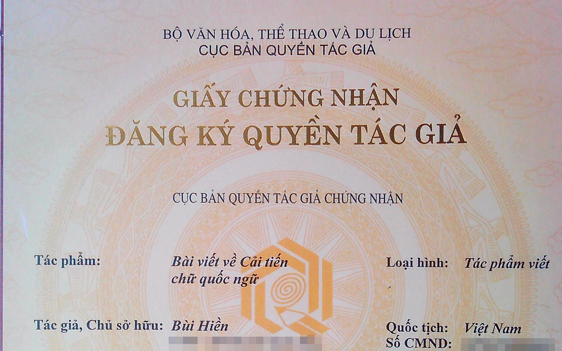 PGS Bui Hien dang ky ban quyen 'Tiew Viet' hinh anh