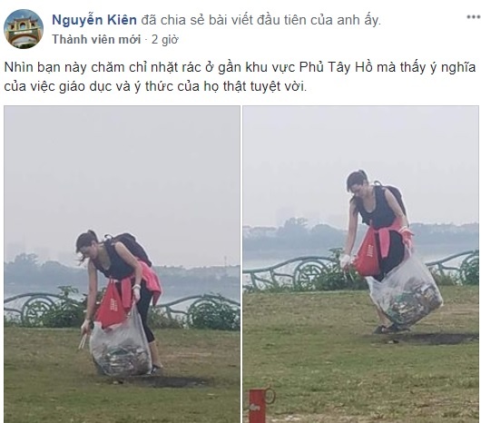 khách tây nhặt rác ở phủ tây hồ ảnh 1 khach tay nhat rac o phu tay ho anh 1