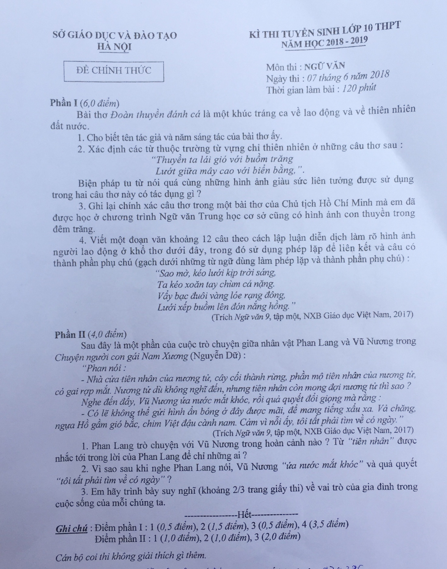 bài giải đề thi môn Ngữ văn ảnh 1 bai giai de thi mon Ngu van anh 1