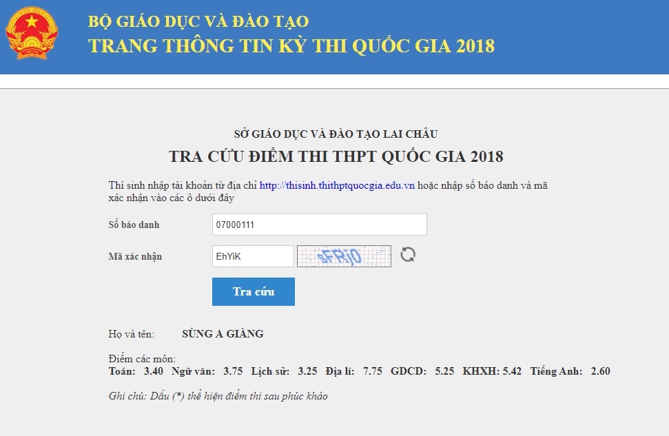 điểm thi THPT quốc gia 2018 ảnh 1 diem thi THPT quoc gia 2018 anh 1