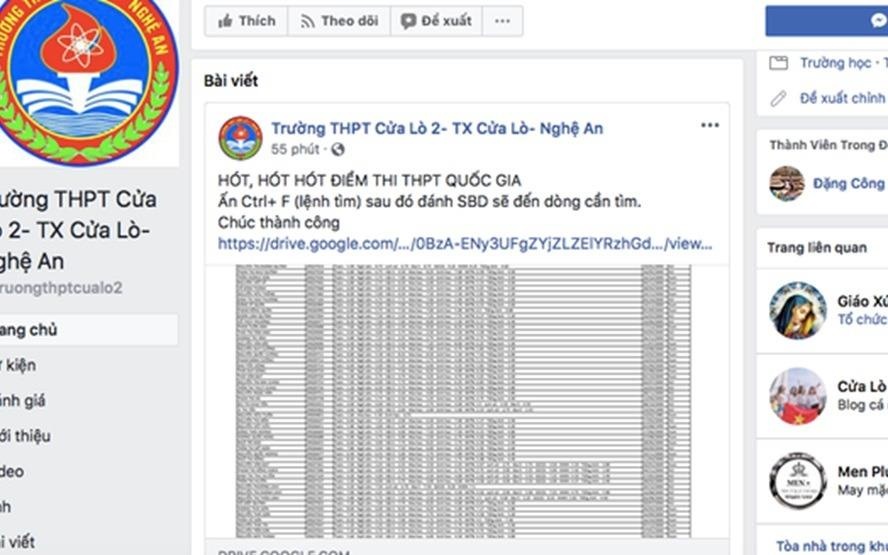 Mot can bo phong khao thi bi ky luat vi de lo diem thi THPT quoc gia hinh anh
