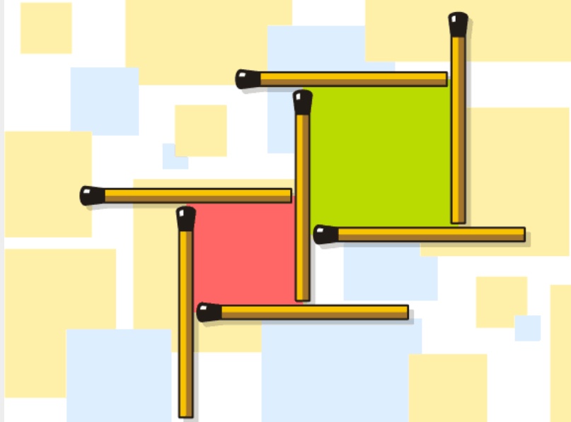 Di chuyen que diem de tao thanh 3 hinh vuong hinh anh