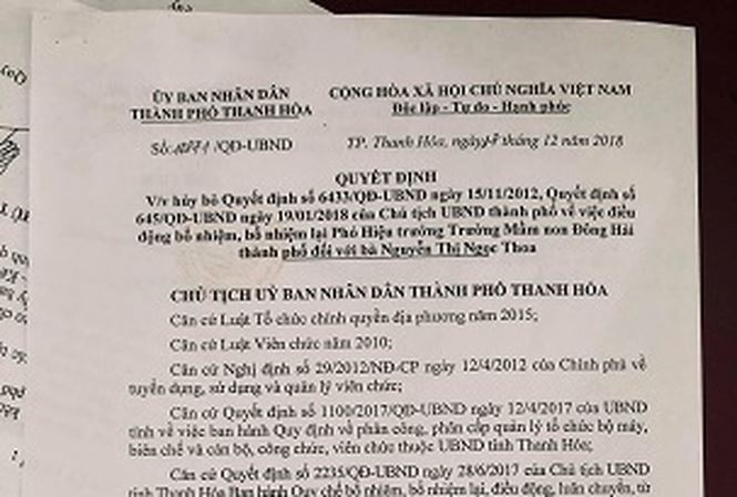 Huy 3 quyet dinh bo nhiem pho hieu truong o Thanh Hoa hinh anh