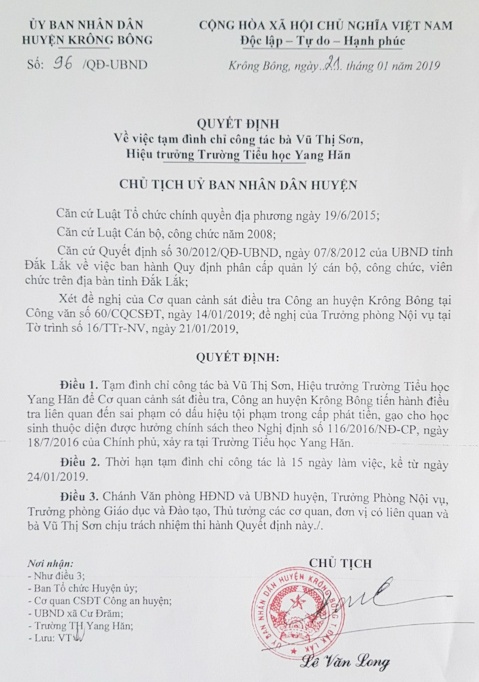 Hiệu trưởng bị kỷ luật ảnh 1 Hieu truong bi ky luat anh 1