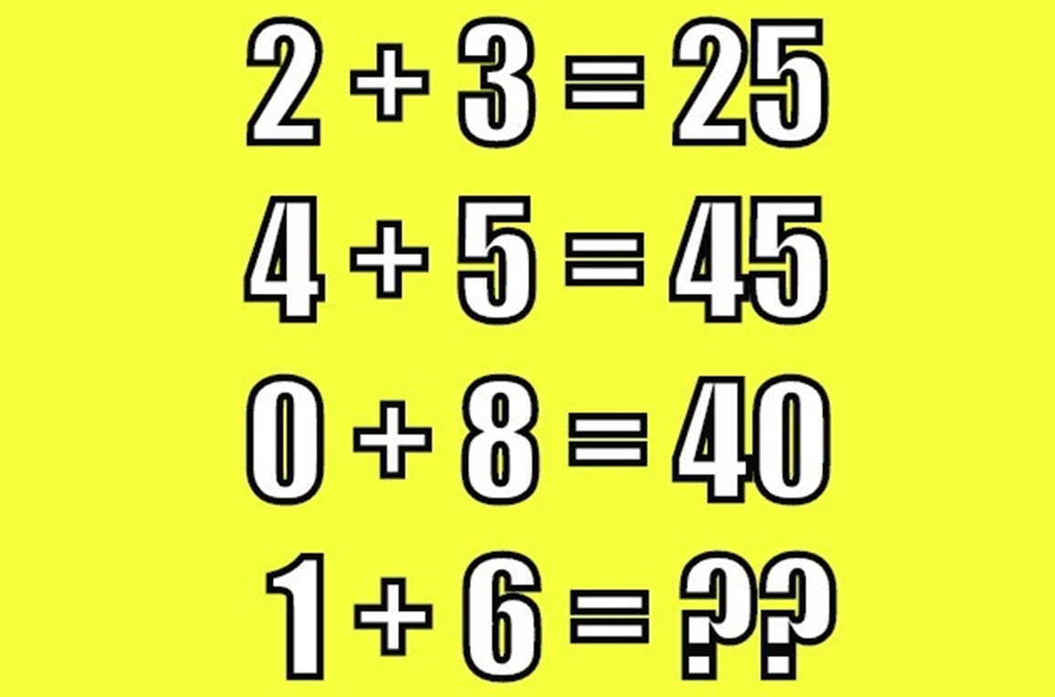 Cach don gian tinh gia tri 1 + 6 khi 2 + 3 = 25 hinh anh