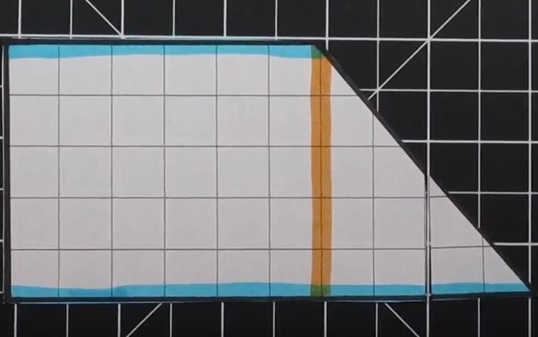 Do ban cat duoc hinh thang vuong thanh 4 phan bang nhau hinh anh