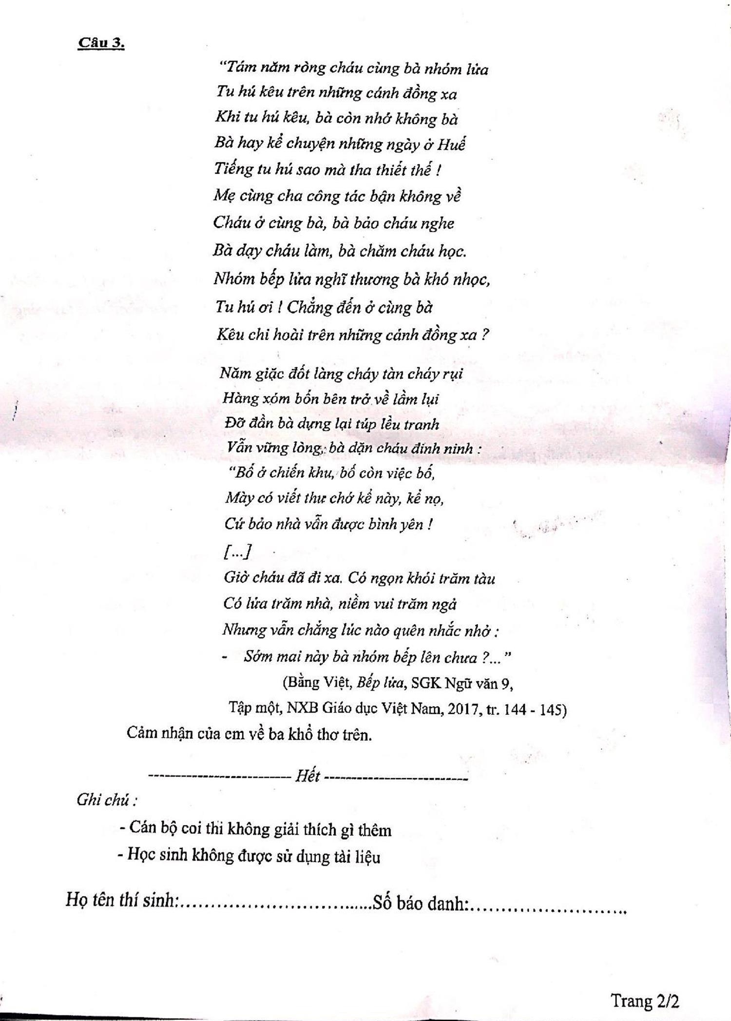 đề văn thi tuyển sinh lớp 10 ảnh 2 de van thi tuyen sinh lop 10 anh 2