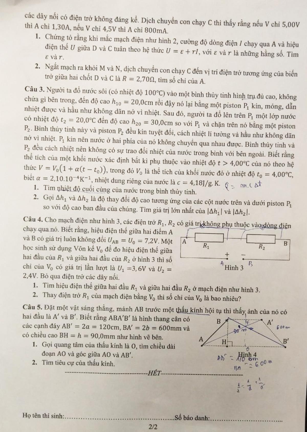 đề lý tuyển sinh lớp 10 ảnh 2 de ly tuyen sinh lop 10 anh 2