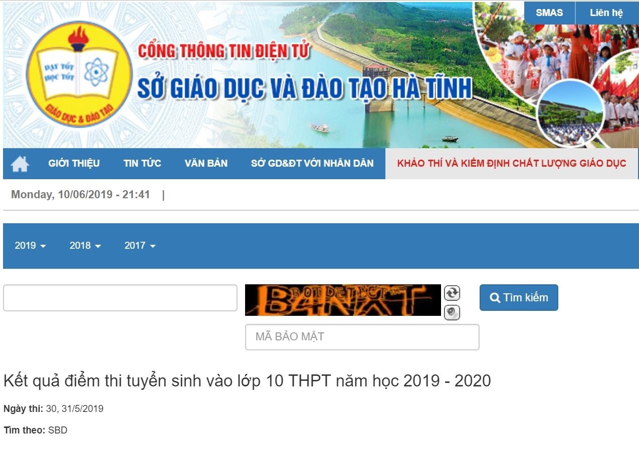 diem thi tuyen sinh lop 10 nam 2019 anh 1