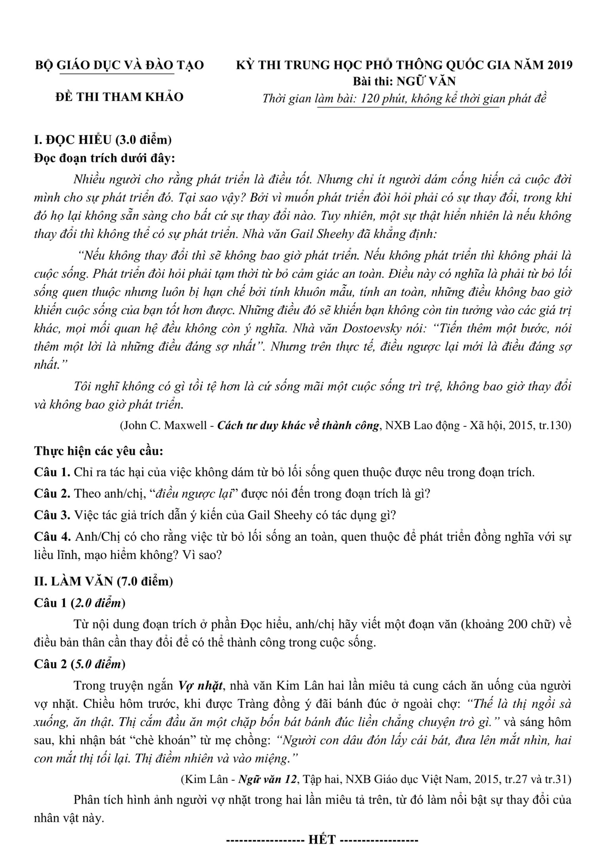 Lịch thi THPT Quốc gia năm 2019 ảnh 1 Lich thi THPT Quoc gia nam 2019 anh 1