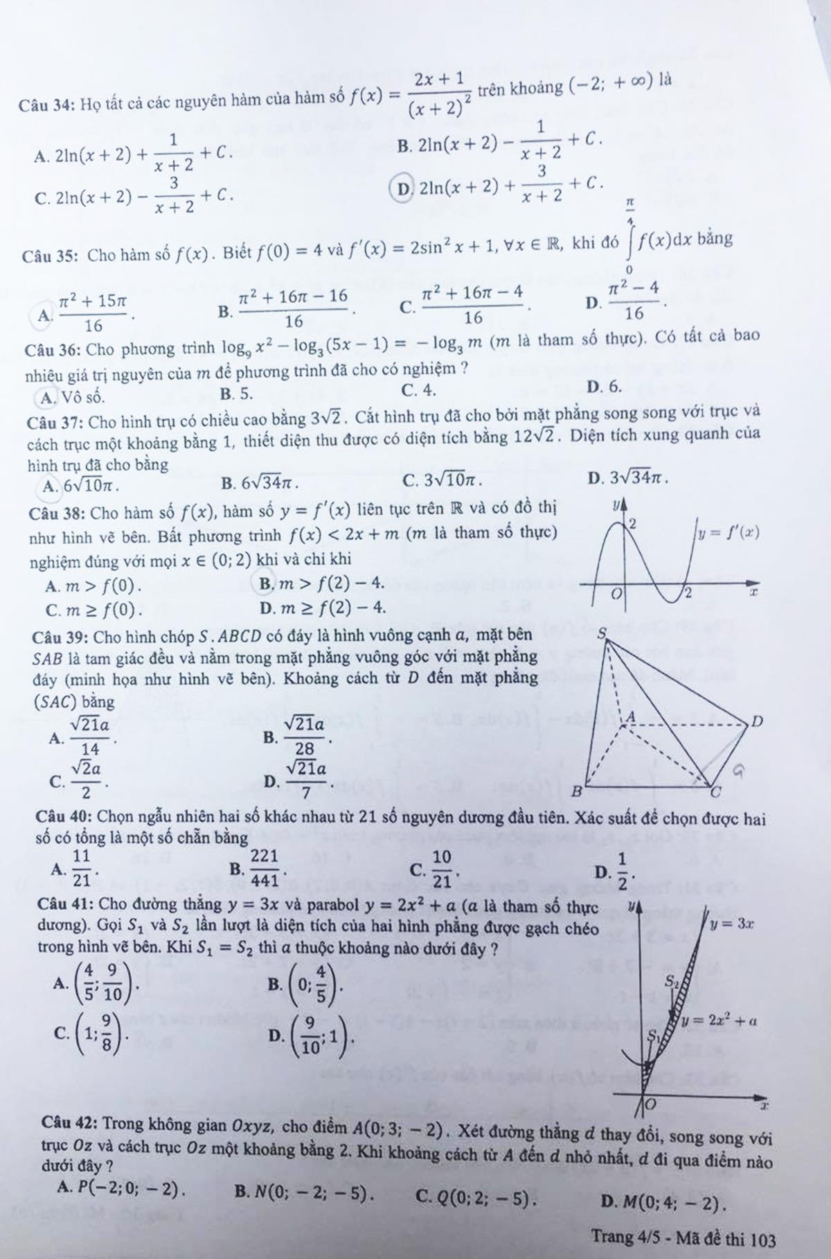 đáp án môn toán ảnh 4 dap an mon toan anh 4