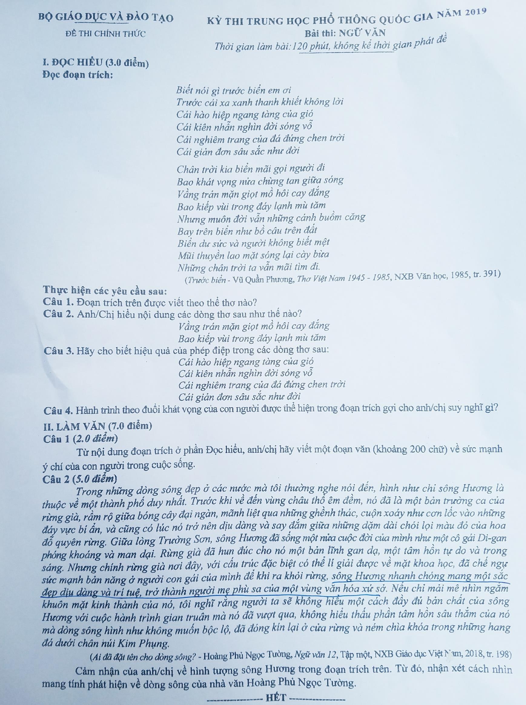 dap an ngu van THPT quoc gia 2019 anh 3