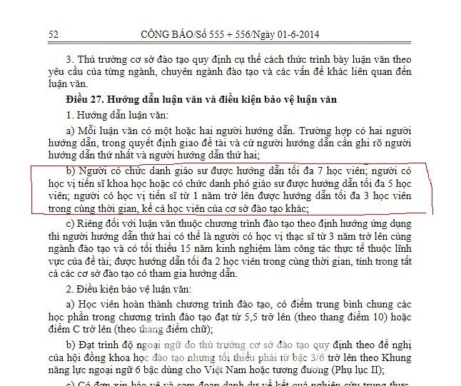 tiến sĩ được hướng dẫn bao nhiêu học viên ảnh 1 tien si duoc huong dan bao nhieu hoc vien anh 1