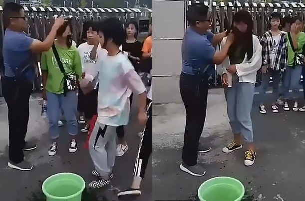 thầy giáo lau sạch mặt nữ sinh ảnh 1 thay giao lau sach mat nu sinh anh 1